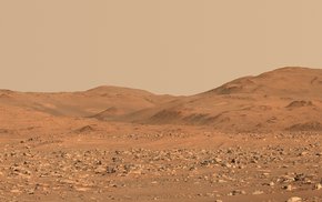 Mars Surface Landscape With Distant Hills